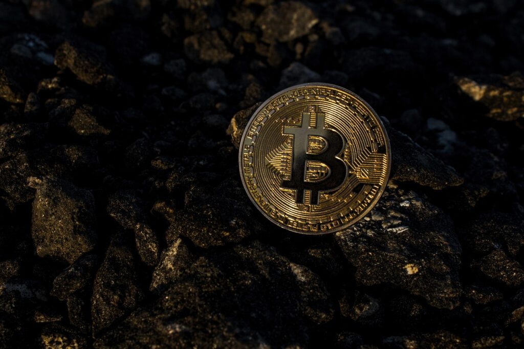 Visuele weergave van een gedecentraliseerd financieel netwerk met verbonden knooppunten op een blockchain